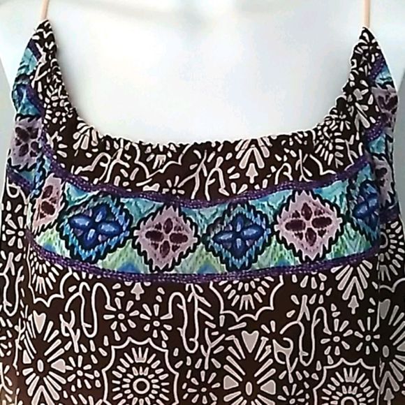 Tendency Multicolor Sun Dress. Size Small - Picture 4 of 10